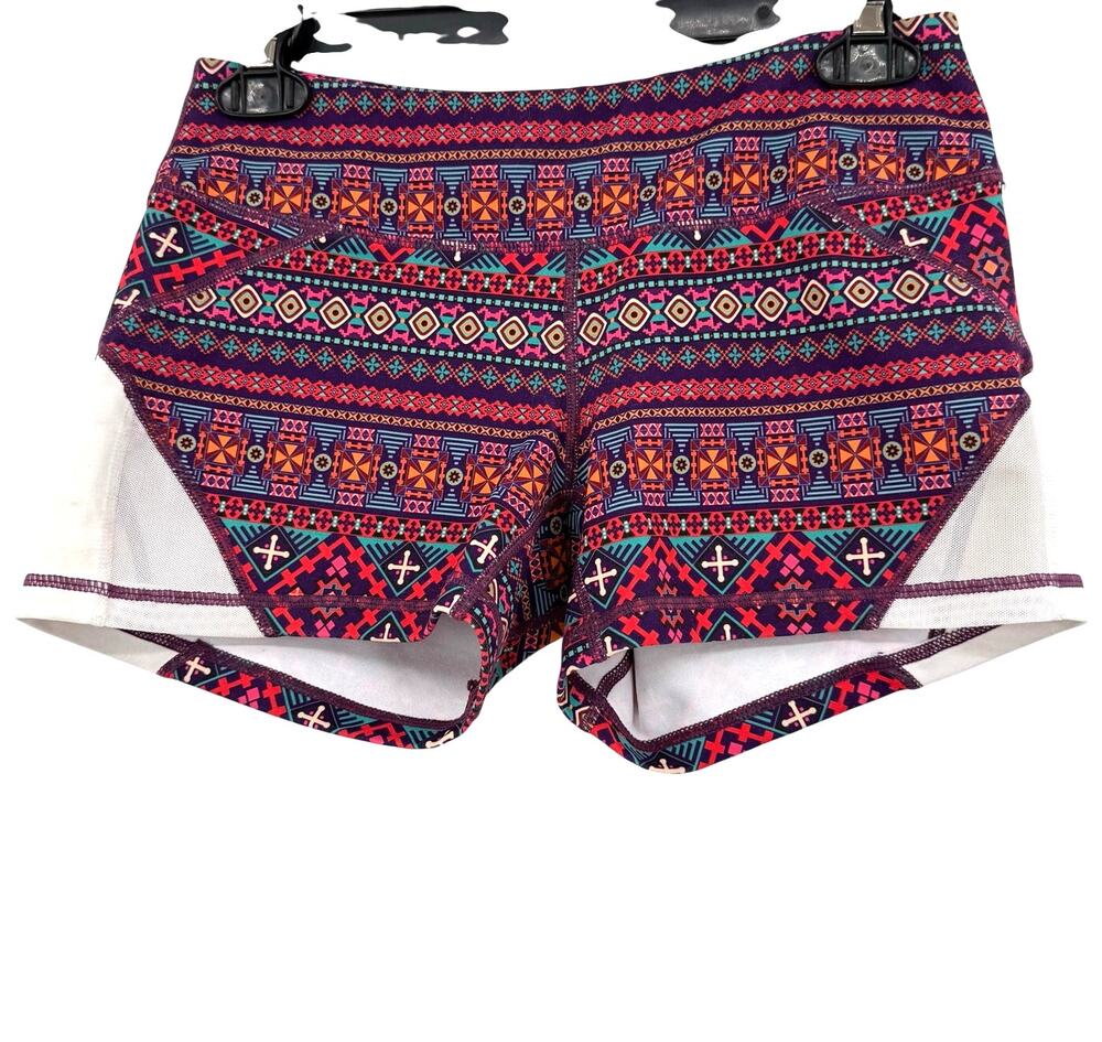Born Primitive Size Small Double Take Booty Shorts Aztec Print Athletic Active